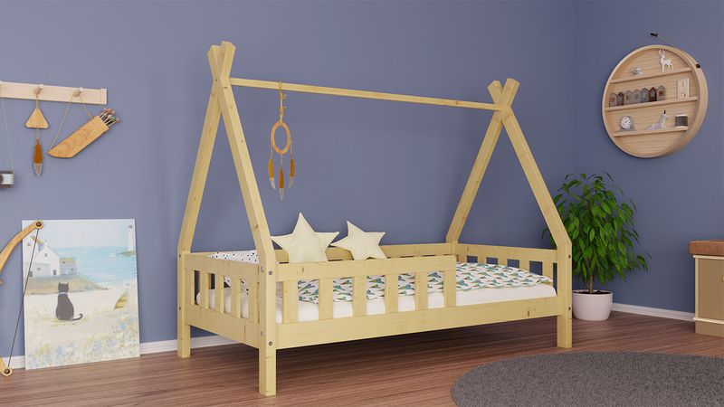 Łóżko dla dziecka TIPI sosna zdjęcie 1