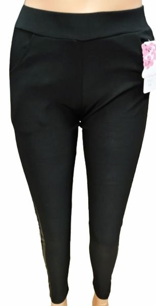 Legginsy DASIRE z lampasami czarne wyszczuplające z kieszeniami r. M zdjęcie 1