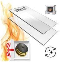 SZYBA SAMOCZYSZCZĄCA 32x32 SZKŁO ŻAROODPORNE DO KOMINKA 4mm 800C + GRATISY