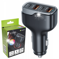 Ładowarka samochodowa TRACER 60W 4 Porty USB-C/USB-A Szybka iphone samsung