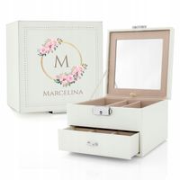 SZKATUŁKA KUFEREK na biżuterię PAMIĄTKA KOMUNII