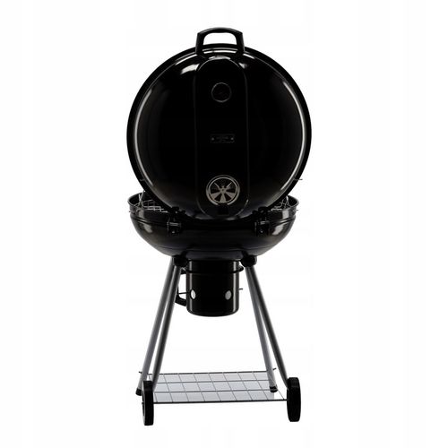 GRILL WĘGLOWY KULISTY Z POKRYWĄ, POPIELNIKIEM I KÓŁKAMI 66x57x85 CM na Arena.pl