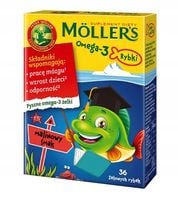 MOLLERS Omega-3 Rybki Malinowe 36 żelek