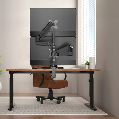 Podstawa obrotowa ze sprężyną gazową dla dwóch monitorów LCD 13-32 cale 9kg na Arena.pl