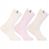 Skarpetki Dziewczęce Bawełniane Długie w Pastelowe Wzory 3-pary MORAJ 35-38