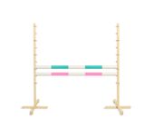 Przeszkoda skokowa do Hobby Horse 120cm, dwie belki - miętowa i jasny róż