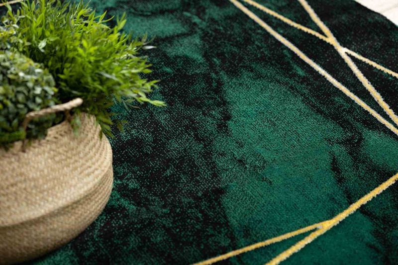 RUG/LU/ESTEMA/MARBLE2/BOTTLEGREEN+GOLD/R120 zdjęcie 3