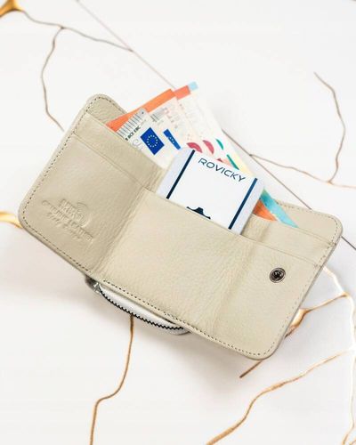 mały, skórzany portfel damski na zamek i zatrzask - lorenti na Arena.pl