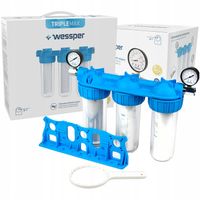 Filtr wody na cały dom 1 cal 3 stopniowy do domu + 3x filtr 2x manometr