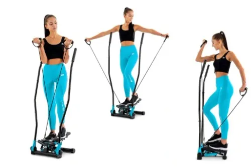 Stepper treningowy skrętny z ramionami nordic walking z linkami i regulacją na Arena.pl