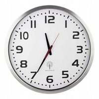 Zegar ścienny sterowany radiowo 50cm DCF77 aluminium