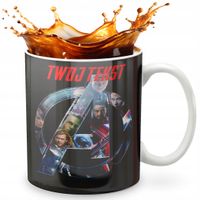 KUBEK 330ml GRAFIKA PREZENT ŚWIĘTA WZÓR - FILM AVENGERS LOKI THOR + IMIĘ
