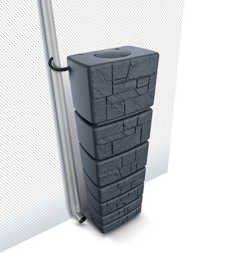 Zbiornik na deszczówkę TOWER STONE IDTST350 | Antracyt, Pojemność: 350 l, Wymiary 38.4x57.5x180 cm, Kolor Antracyt, Waterform, Prosperplast na Arena.pl