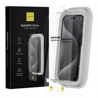 SZKŁO HARTOWANE DO IPHONE 15 PRO MAX Z APLIKATOREM QUICKFIT - 2 SZTUKI
