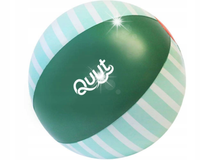 PIŁKA PLAŻOWA DMUCHANA 30 CM ZIELONA GARDEN GREEN WINYL 2+ BPA FREE QUUT