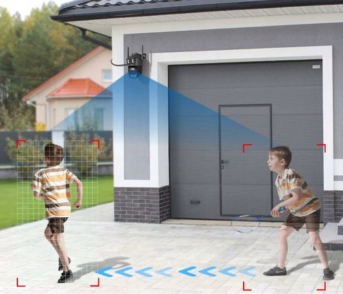 PODWÓJNA KAMERA ZEWNĘTRZNA FHD 2X5MP ZOOM OBROTOWA IP WIFI ALARM DETEKCJA na Arena.pl