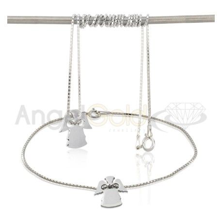 SREBRNY KOMPLET CELEBRYTKI ANIOŁKI PRÓBA SREBRA 925 GRAWER GRATIS zdjęcie 2