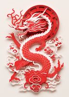 Plakat 39,5x55cm Czerwony Smok