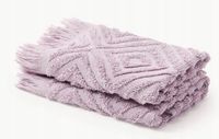 Ręcznik z wypukłą strukturą Jacqui liliowe 2 sztuki 30 x 50 cm