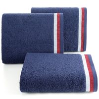 Ręcznik do rąk Niko 30x50 cm granat bawełniany z dekoracyjną bordiurą