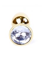 plug jewellery gold plug  clear