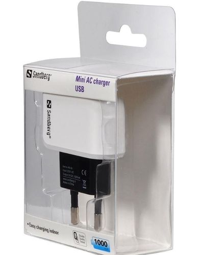Sandberg mini ładowarka sieciowa USB 1A EU na Arena.pl