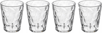 SZKLANKI DO NAPOJÓW SUPERGLAS 4 szt 250ml PRZEZROCZYSTE PLASTIKOWE ZESATAW