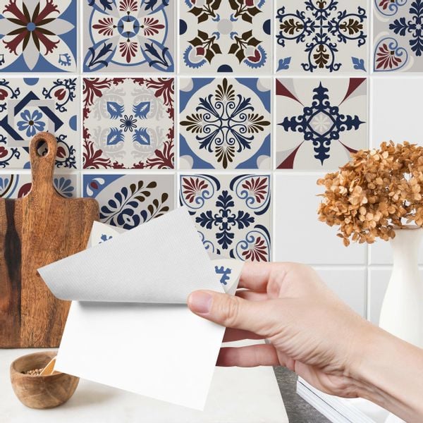 Naklejki Samoprzylepne Na Kafelki MOZAIKA Marokańska Zestaw 24 szt. 15x15 zdjęcie 1