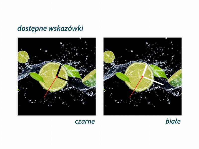 ZEGAR SZKLANY OKRĄGŁY - Limonki zdjęcie 4