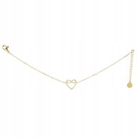 Bransoletka celebrytka Serduszko ze znakiem nieskończoności kolor złoty