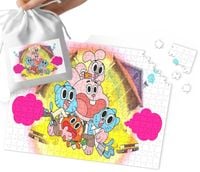 PUZZLE - GUMBALL WZORY Z BAJEK I GIER PREZENT DLA DZIECI 24el + WORECZEK