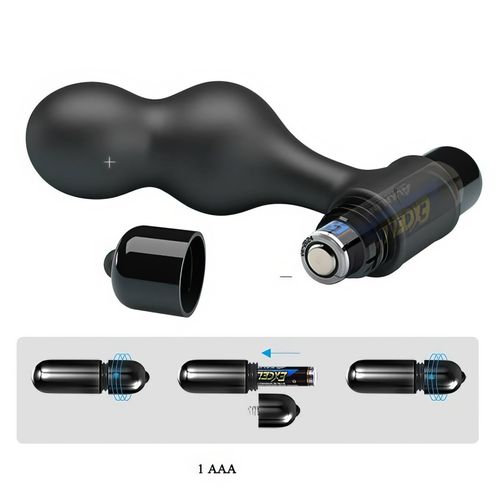 mr. play silicone anal plug, 10 functions of vibration black na Arena.pl