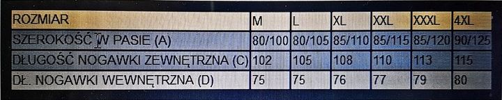 BOJÓWKI DRESY 4 KIESZENIE NA SUWAK roz. 3XL CZARNE zdjęcie 4