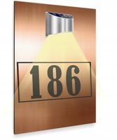 duża miedziana TABLICZKA podświetlana ADRESOWA twój numer dibond 40x30 cm