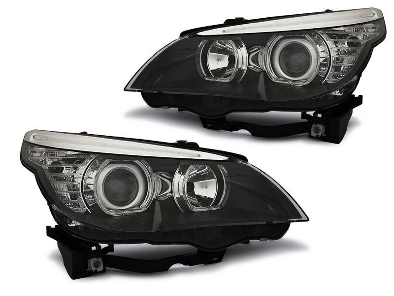 Lampy Reflektory BMW E60 E61 03-07 H7H7 RINGI LED zdjęcie 1