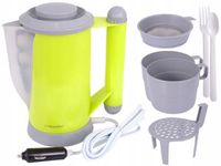 Czajnik samochodowy 0,7L 12V 150W 700ml + 2x kubek i sztućce