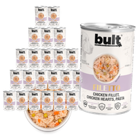 BULT Filety Mięsne mokra karma dla psa Kurczak Serca i Makaron 24x400g