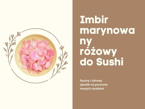 Imbir marynowany różowy do sushi piklowany w plastrach ginger pickled 90g na Arena.pl