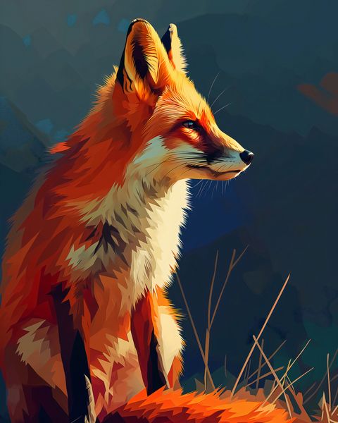 Plakat 40x50cm Spojrzenie Lisicy zdjęcie 1