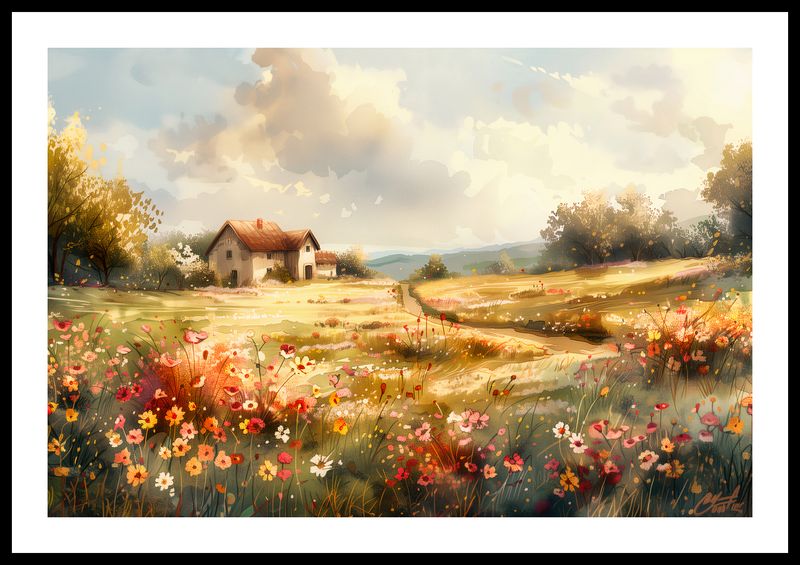 Plakat 60x40cm Sielski Domek zdjęcie 3