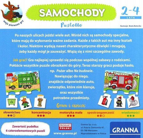 SAMOCHODY GRA 00353 PUZZLOTO GRANNA na Arena.pl