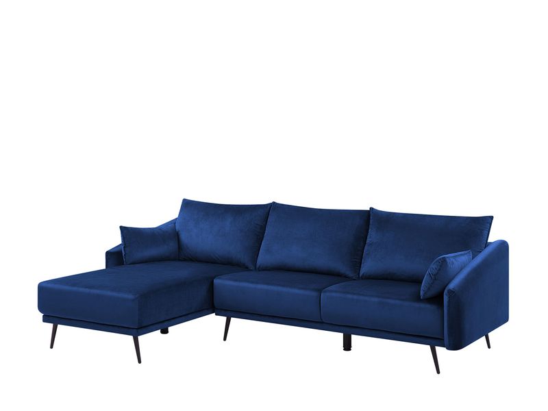 Narożnik welurowy niebieski VARDE zdjęcie 3