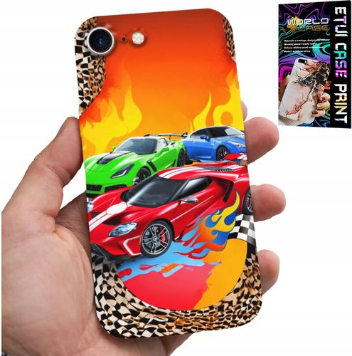 ETUI DO IPHONE 7 / 8 / SE2 - DLA DZIECI, SAMOCHODY WYŚCIGOWE + SZKŁO na Arena.pl
