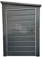 Schowek domek ogrodowy 1,4x4m - 2x Drzwi antarcyt dach spad w bok TKD310