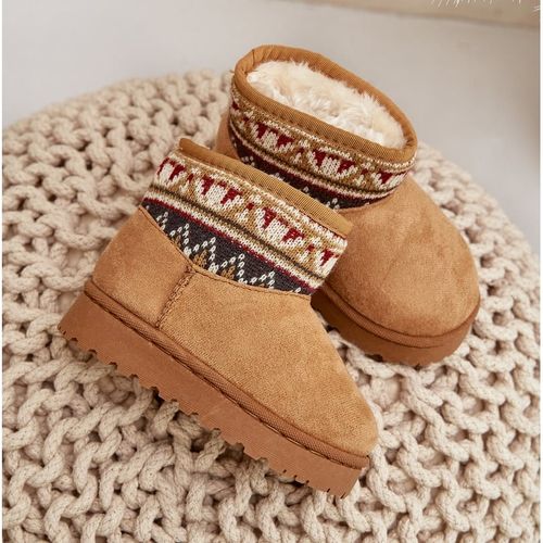 Wsuwane Śniegowce Ze Wzorem Ocieplane r.25 na Arena.pl