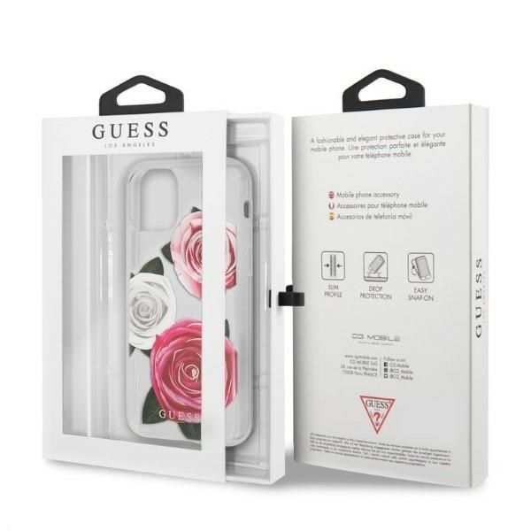Guess GUHCN58ROSTRT iPhone 11 Pro transparent hardcase Flower zdjęcie 7