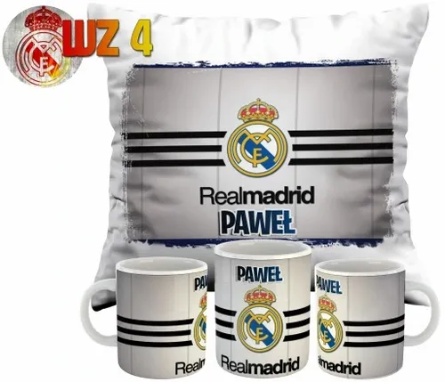 ZESTAW PODUSZKA KUBEK REAL MADRYT MADRID IMIĘ Y5 na Arena.pl