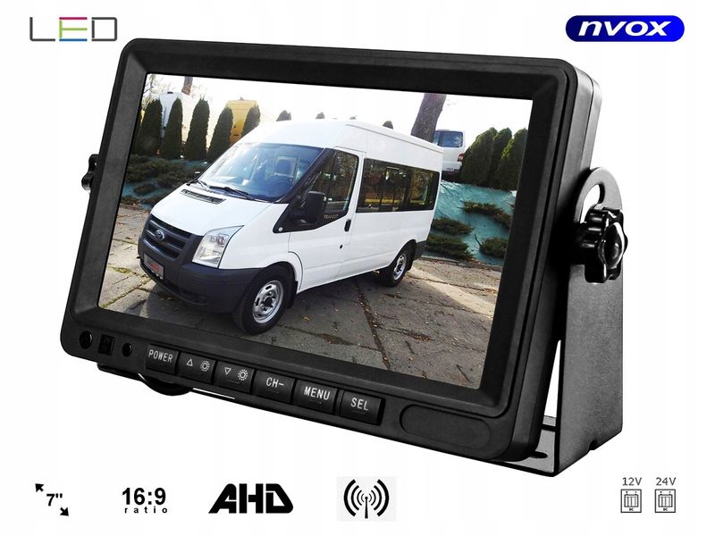 Monitor samochodowy 7'' kamera bezprzewodowa zdjęcie 6