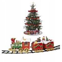 Pociąg świąteczny kolejka pod choinkę 136cm z pozytywką