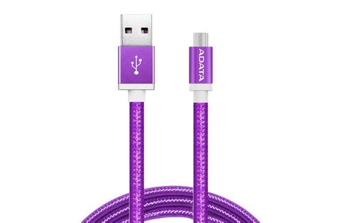 Adata Kabel USB-microUSB 1m Purple alu-knit na Arena.pl